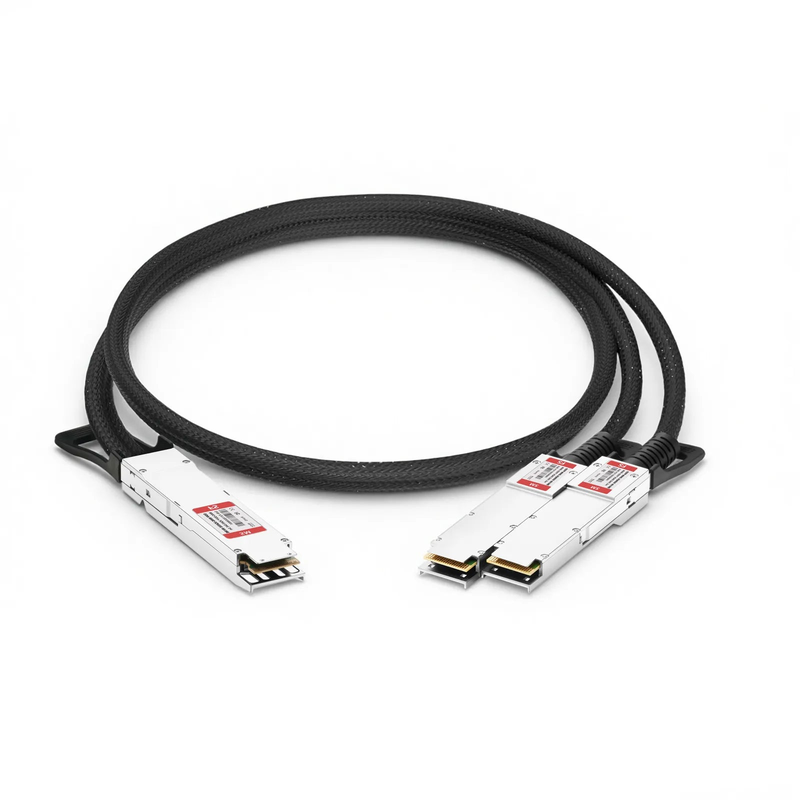 5m (16ft) NVIDIA/Mellanox Compatible 800G Twin-port OSFP 8 x 100G PAM4 Finned Top to 2 x 400G QSFP112 4 x 100G PAM4 Ethernet Active Electrical Breakout Cable