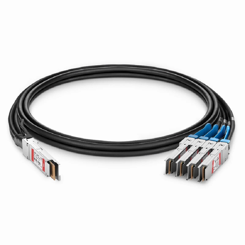4m (13ft) Cisco Compatible 400G QSFP-DD 8 x 50G PAM4 to 4 x 100G QSFP56 2 x 50G PAM4 Active Direct Attach Copper Breakout Cable