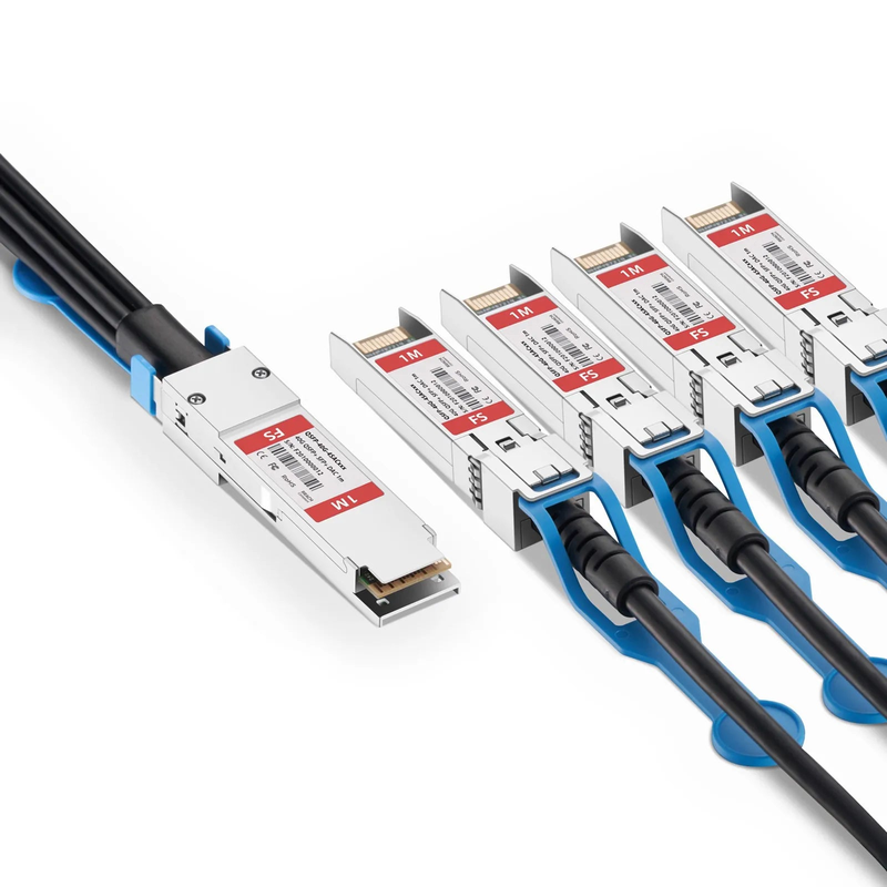 1m (3ft) Cisco QSFP-4 x 10G-AC1M Compatible 40G QSFP+ to 4 x 10G SFP+ Active Direct Attach Copper Breakout Cable