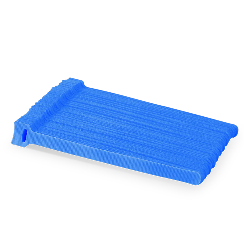 100Pcs/Pack 8in.L x 0.5in.W T-type Reusable Cable Ties, Blue