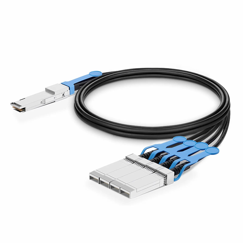 1m (3ft) Dell Compatible 40G QSFP+ to 4 x 10G SFP+ Active Direct Attach Copper Breakout Cable