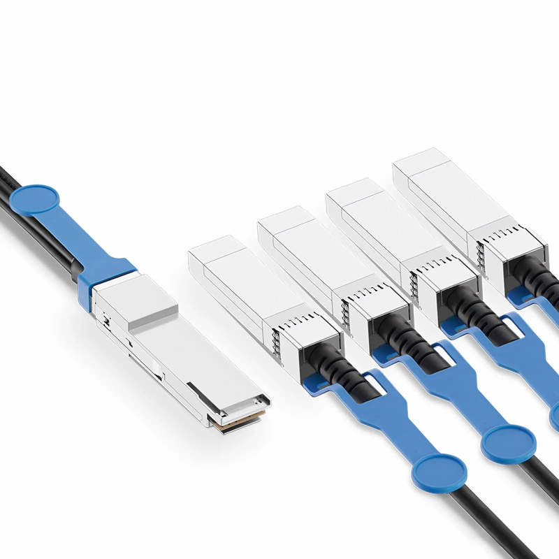 1m (3ft) Arista Networks Compatible 40G QSFP+ to 4 x 10G SFP+ Active Direct Attach Copper Breakout Cable
