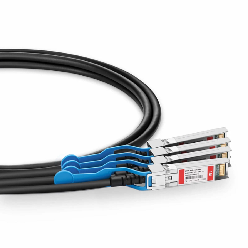 1m (3ft) Arista Networks Compatible 40G QSFP+ to 4 x 10G SFP+ Active Direct Attach Copper Breakout Cable