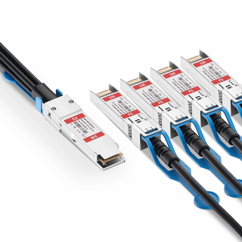 3m (10ft) Cisco QSFP-4 x 10G-AC3M Compatible 40G QSFP+ to 4 x 10G SFP+ Active Direct Attach Copper Breakout Cable