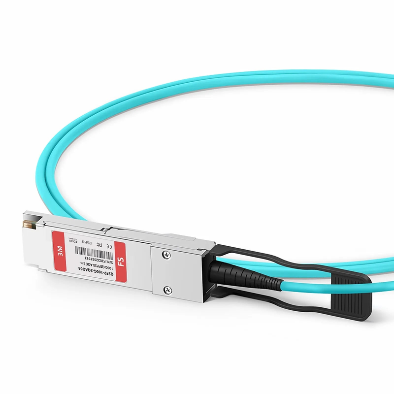3m (10ft) Cisco Compatible 100G QSFP28 4 x 25G NRZ to 2 x 50G QSFP28 2 x 25G NRZ Active Optical Breakout Cable