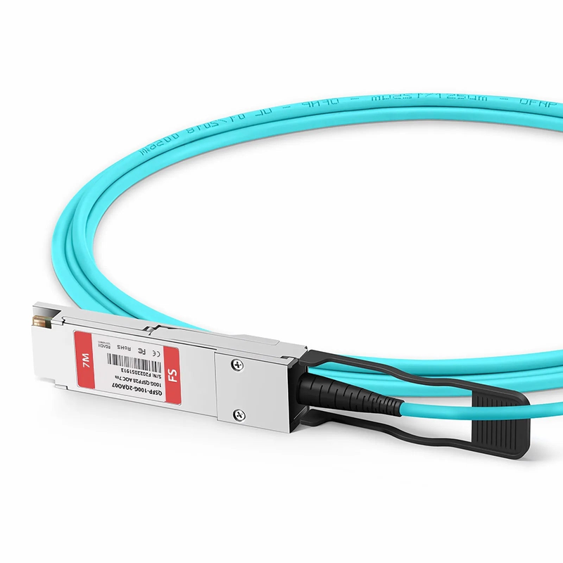 7m (23ft) Cisco Compatible 100G QSFP28 4 x 25G NRZ to 2 x 50G QSFP28 2 x 25G NRZ Active Optical Breakout Cable