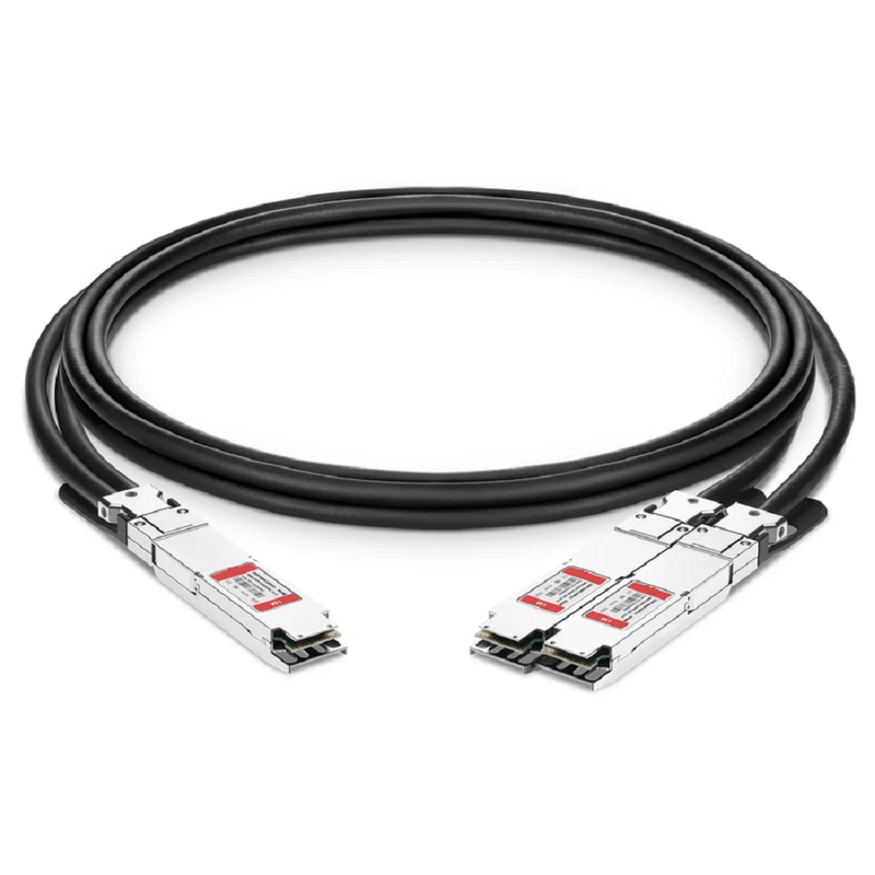 1.5m (5ft) NVIDIA/Mellanox MCP7Y00-N01A Compatible 800G OSFP 8 x 100G PAM4 Finned Top to 2 x 400G OSFP 4 x 100G PAM4 Finned Top Ethernet Passive Direct Attach Copper Breakout Cable