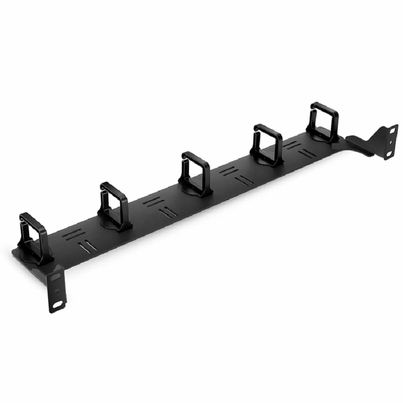 Horizontal Single Sided Cable Manager for 19 in. Rack or Cabinet, 0RU, 5 Snap-in D-Rings, 4.29 in. Depth