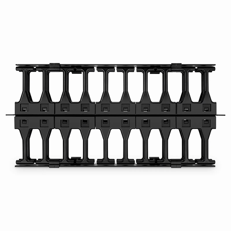 Horizontal Dual Sided High Capacity Cable Manager, 1RU, Finger Duct with Cover, 9.07 in. Depth