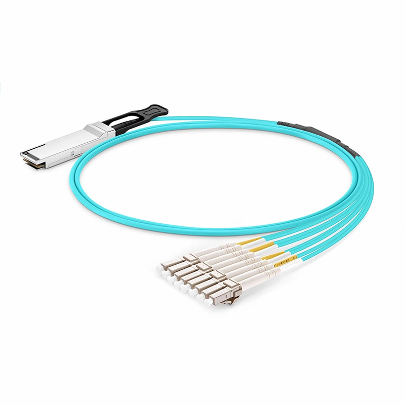 1m (3ft) Cisco Compatible 100G QSFP28 4 x 25G NRZ to 4 Duplex LC 25G NRZ Active Optical Breakout Cable