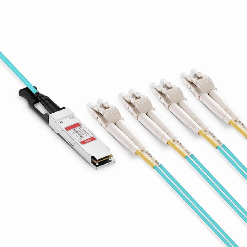 5m (16ft) Cisco Compatible 100G QSFP28 4 x 25G NRZ to 4 Duplex LC 25G NRZ Active Optical Breakout Cable