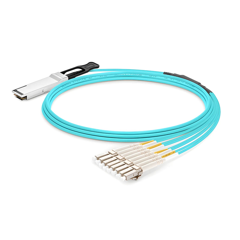25m (82ft) Cisco Compatible 100G QSFP28 4 x 25G NRZ to 4 Duplex LC 25G NRZ Active Optical Breakout Cable