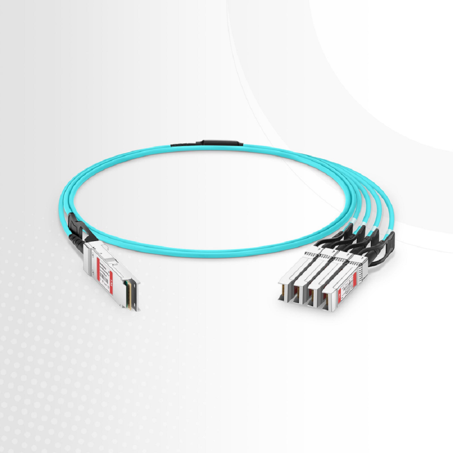 3m (10ft) Cisco QSFP-4SFP25G-AOC3M Compatible 100G QSFP28 4 x 25G NRZ to 4 x 25G SFP28 NRZ Active Optical Breakout Cable