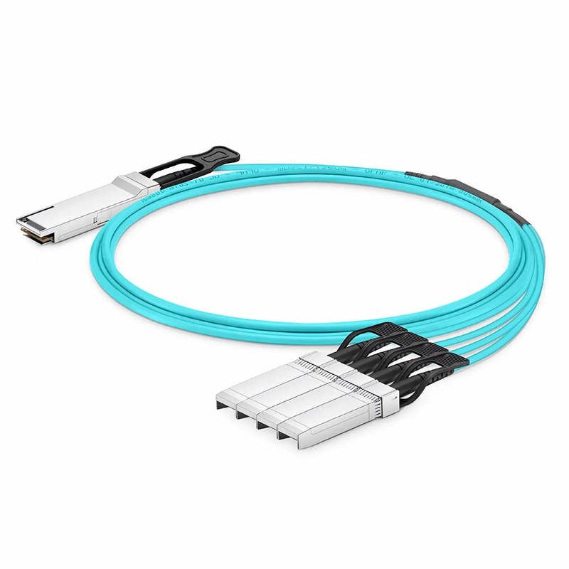 10m (33ft) Cisco QSFP-4SFP25G-AOC10M Compatible 100G QSFP28 4 x 25G NRZ to 4 x 25G SFP28 NRZ Active Optical Breakout Cable