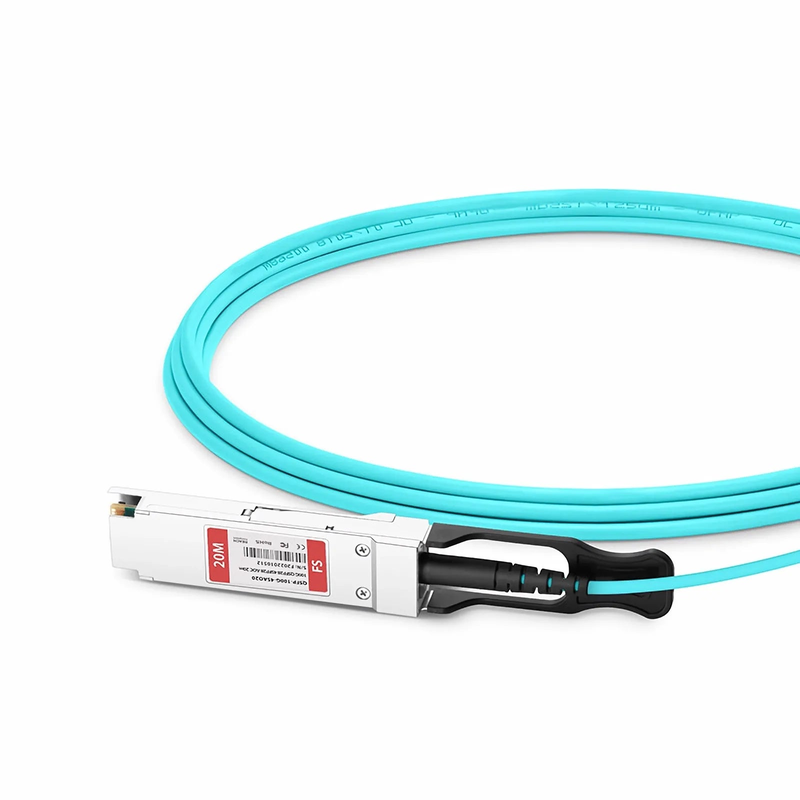 20m (66ft) Cisco QSFP-4SFP25G-AOC20M Compatible 100G QSFP28 4 x 25G NRZ to 4 x 25G SFP28 NRZ Active Optical Breakout Cable