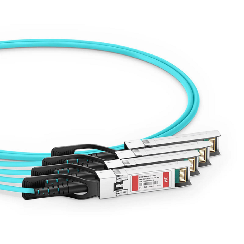 3m (10ft) Juniper Networks JNP-100G-AOCBO-3M Compatible 100G QSFP28 4 x 25G NRZ to 4 x 25G SFP28 NRZ Active Optical Breakout Cable