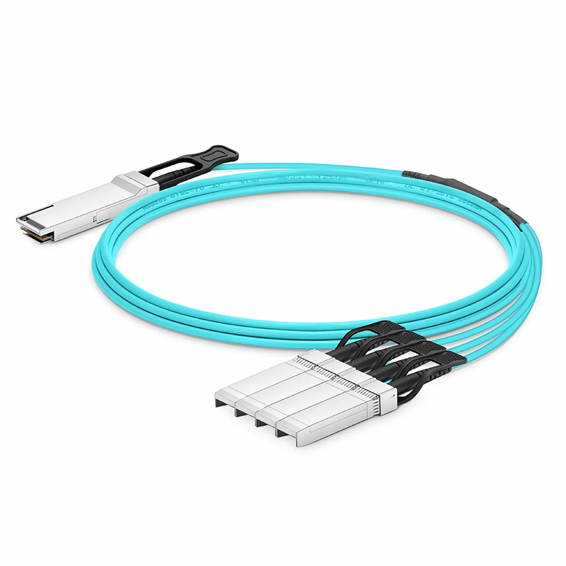 25m (82ft) Cisco QSFP-4SFP25G-AOC25M Compatible 100G QSFP28 4 x 25G NRZ to 4 x 25G SFP28 NRZ Active Optical Breakout Cable