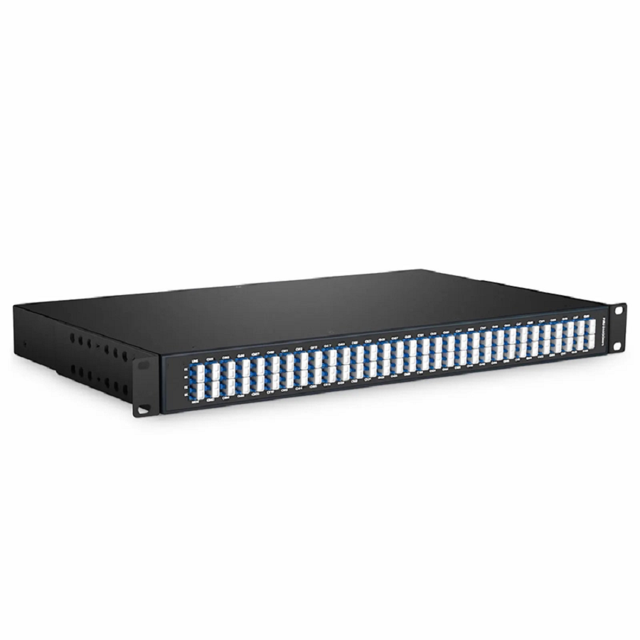 60 Channels Odd DWDM Mux Demux, Super C-band 100GHz 190.75-196.65THz, with Monitor Port, 6.0dB Typical IL, LC/UPC, Dual Fiber, FMU 1U Rack Mount