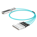 1m (3ft) Arista Networks Compatible 400G OSFP 8 x 50G PAM4 Finned Top to 4 x 100G QSFP28 4 x 25G NRZ Active Optical Breakout Cable
