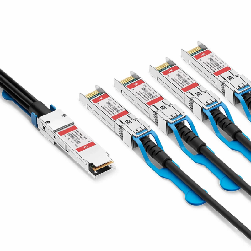 1m (3ft) Generic Compatible 100G QSFP28 4 x 25G NRZ to 4 x 25G SFP28 NRZ Active Direct Attach Copper Breakout Cable