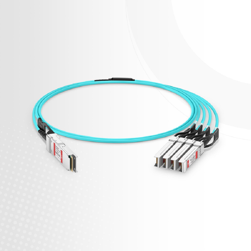 5m (16ft) Cisco QSFP-4SFP25G-AOC5M Compatible 100G QSFP28 4 x 25G NRZ to 4 x 25G SFP28 NRZ Active Optical Breakout Cable