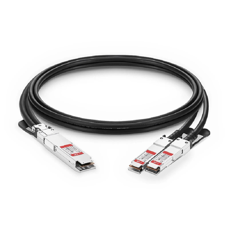3m (10ft) Arista Networks CAB-O-2Q-400G-3M Compatible 400G OSFP 8 x 50G PAM4 Finned Top to 2 x 200G QSFP56 4 x 50G PAM4 Passive Direct Attach Copper Breakout Cable