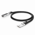 2m (7ft) 800G OSFP 8 x 100G PAM4 Finned Top to 2 x 400G QSFP112 4 x 100G PAM4 Passive Direct Attach Copper Breakout Cable for FS Switches