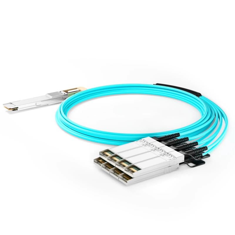 70m (230ft) Generic Compatible 400G QSFP-DD 8 x 50G PAM4 to 8 x 50G SFP56 25G NRZ Active Optical Breakout Cable