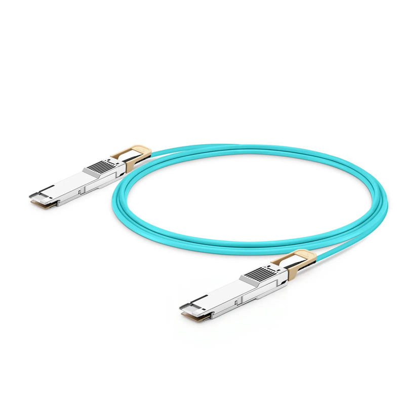 10m (33ft) HW QSFP-DD-400G-AOC-10M Compatible 400G QSFP-DD 8 x 50G PAM4 Active Optical Cable