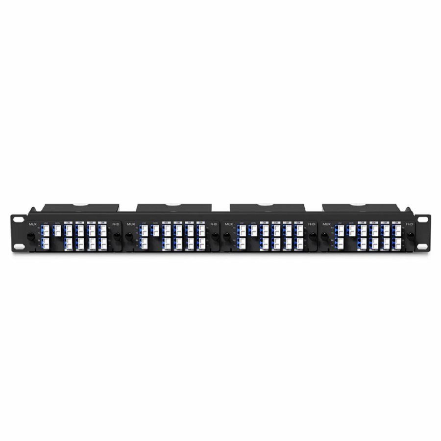 8 Channels DWDM Mux Demux, 100GHz C53-C60, with Monitor and Expansion Port, 2.4dB Typical IL, LC/UPC, Dual Fiber, High Density, FHDâ„¢ Plug-in Module