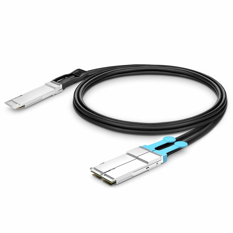 3m (10ft) NVIDIA/Mellanox Compatible 400G QSFP-DD 8 x 50G PAM4 to 2 x 200G QSFP56 4 x 50G PAM4 Ethernet Active Direct Attach Copper Breakout Cable