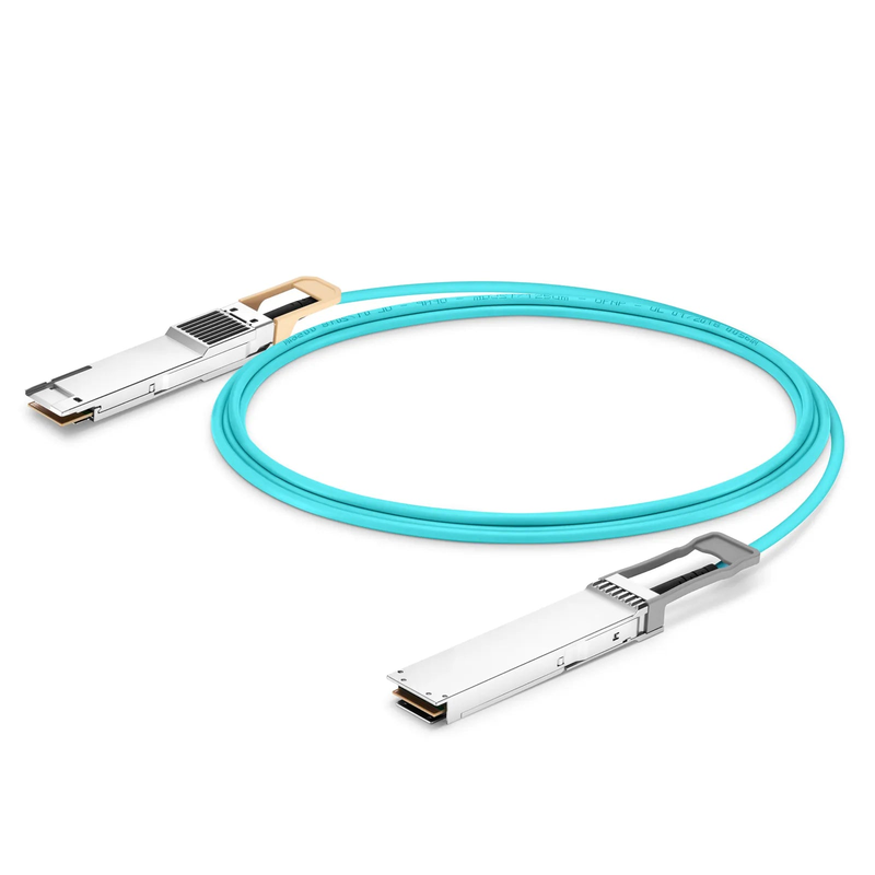 10m (33ft) Cisco Compatible 400G OSFP 8 x 50G PAM4 Flat Top to 400G QSFP-DD 8 x 50G PAM4 Active Optical Cable