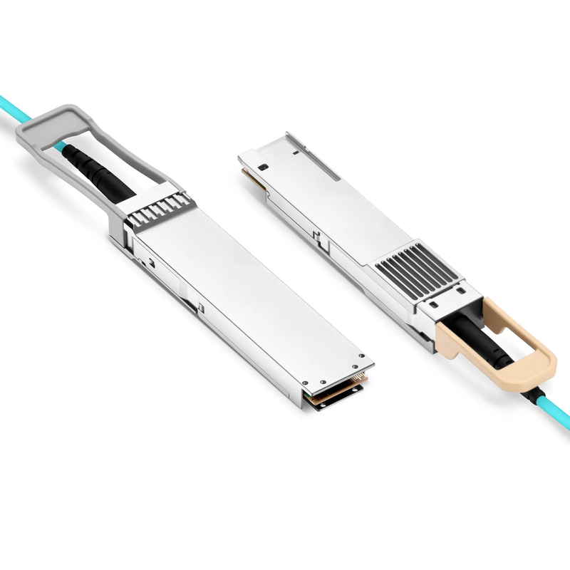 10m (33ft) Cisco Compatible 400G OSFP 8 x 50G PAM4 Flat Top to 400G QSFP-DD 8 x 50G PAM4 Active Optical Cable