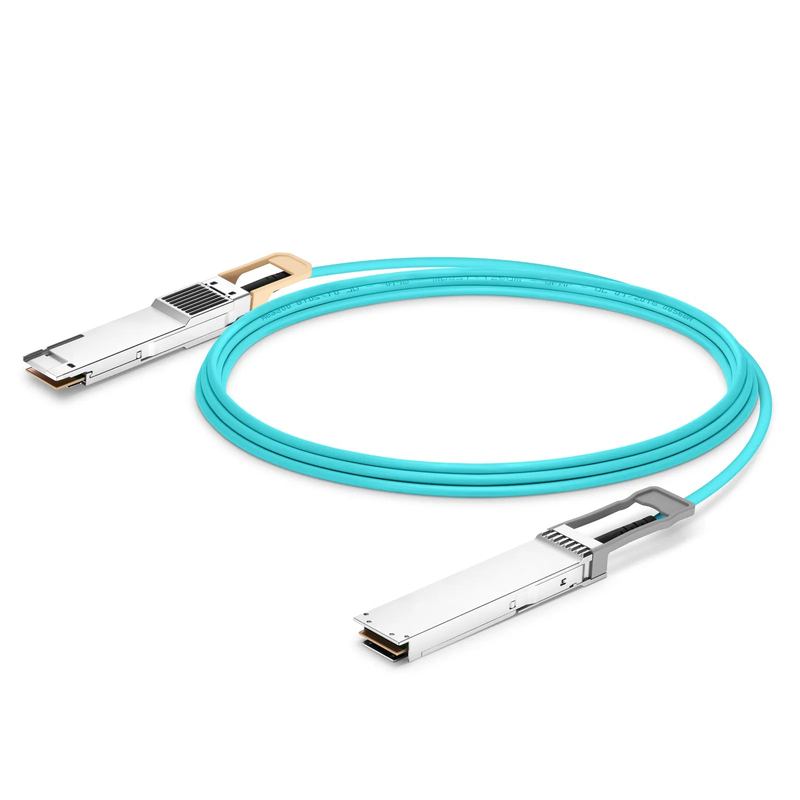 15m (49ft) Cisco Compatible 400G OSFP 8 x 50G PAM4 Flat Top to 400G QSFP-DD 8 x 50G PAM4 Active Optical Cable