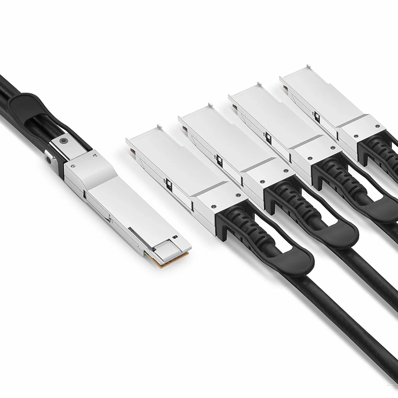 0.5m (2ft) Dell Compatible 200G QSFP-DD 8 x 25G NRZ to 4 x 50G QSFP28 2 x 25G NRZ Passive Direct Attach Copper Breakout Cable