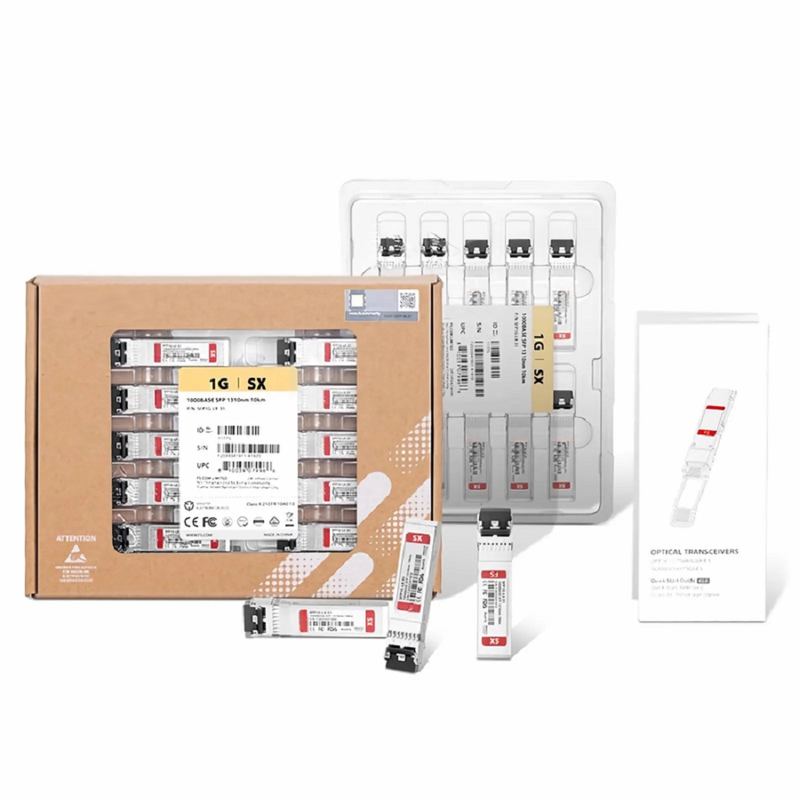 Cisco GLC-LH-SMD Compatible 1000BASE-LX/LH SFP 1310nm 10km DOM Duplex LC/UPC SMF Optical Transceiver Module (Industrial)