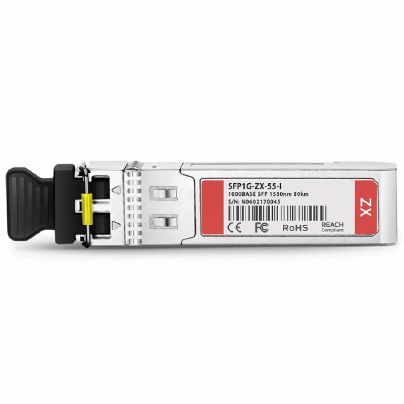 Cisco GLC-ZX-SM-RGD Compatible 1000BASE-ZX SFP 1550nm 80km DOM Duplex LC/UPC SMF Optical Transceiver Module (Industrial)