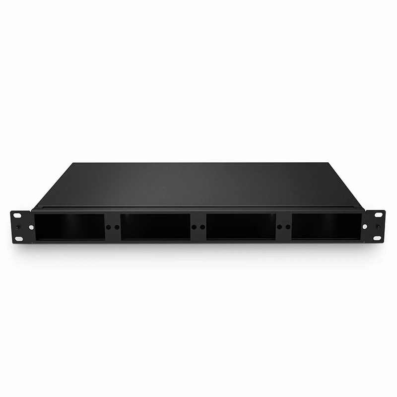 FHDâ„¢ High Density 1U Rack Mount Enclosure Unloaded, Tool-less Removable Top Cover, Holds up to 4 x FHDâ„¢ Cassettes, Panels, or Splice Trays, 144 Fibers (LC)