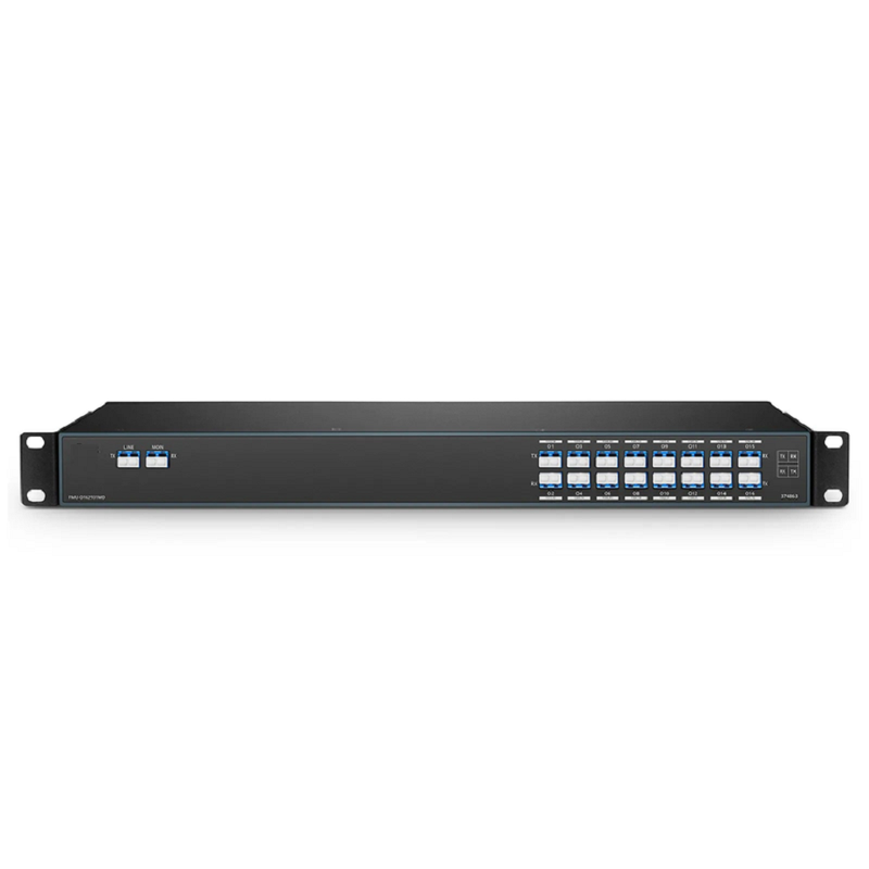 16 Channels DWDM Mux Demux, 100GHz C37-C52, with Monitor, Expansion and 1310nm Port, 4.6dB IL, LC/UPC, Dual Fiber, FMU 1U Rack Mount