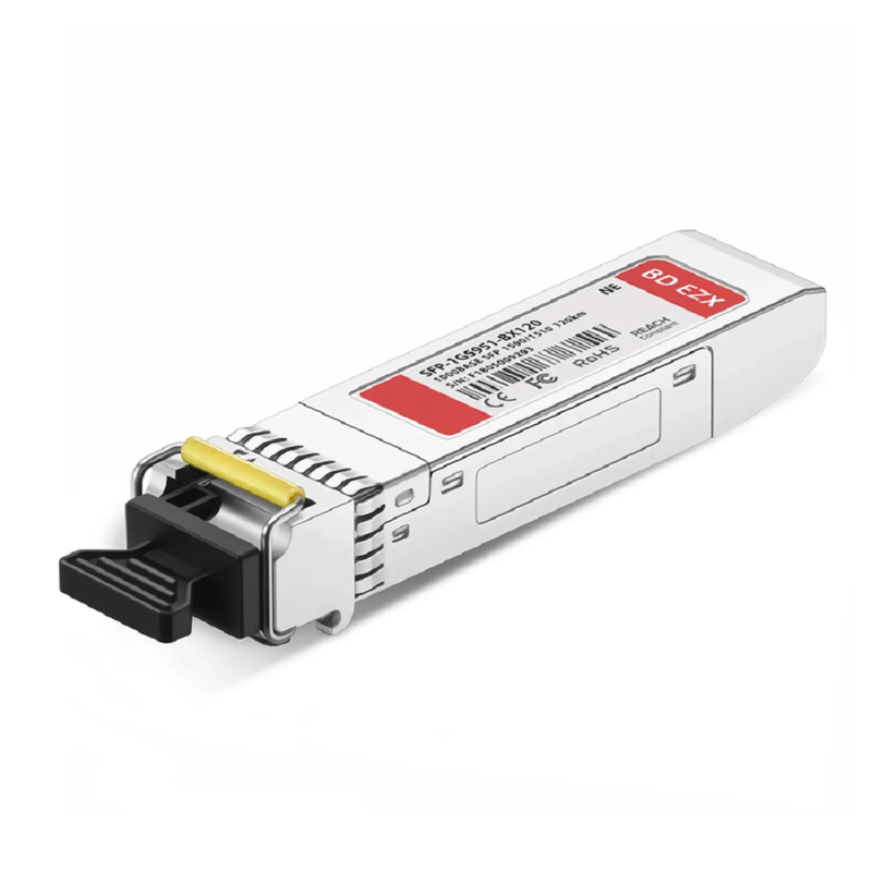 Cisco GLC-BX80-DA Compatible 1000BASE-BX-D SFP BiDi 1550nm-TX/1490nm-RX 80km DOM Simplex LC/UPC SMF Optical Transceiver Module