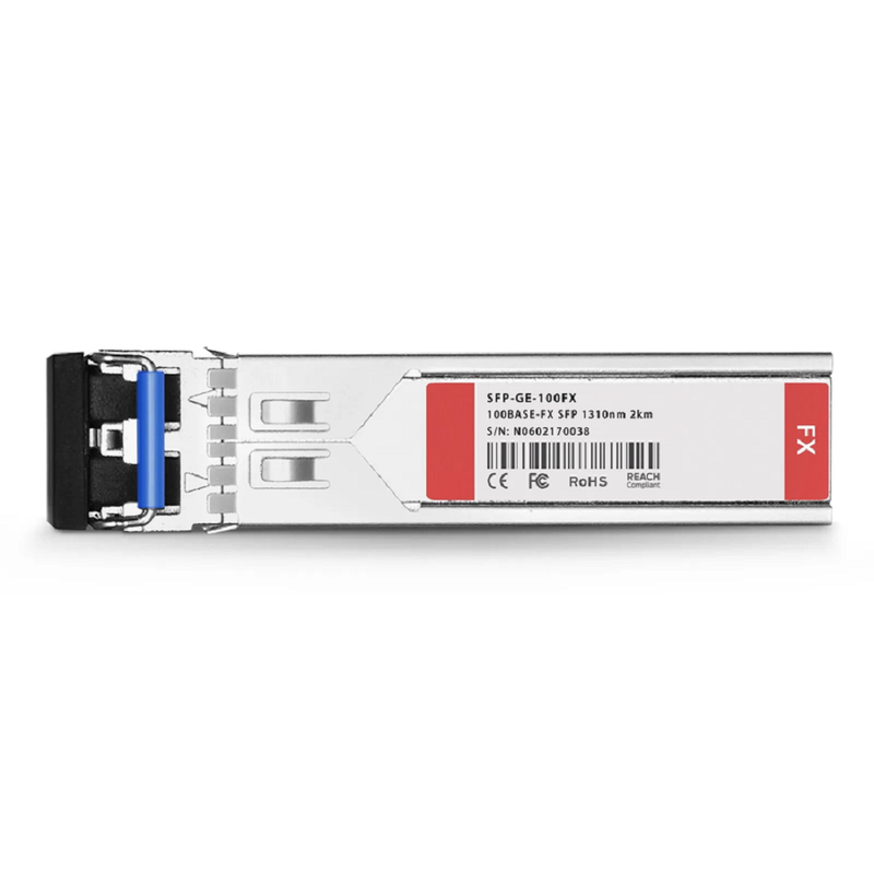 Cisco GLC-GE-100FX Compatible 100BASE-FX SFP SGMII 1310nm 2km DOM Duplex LC MMF Optical Transceiver Module