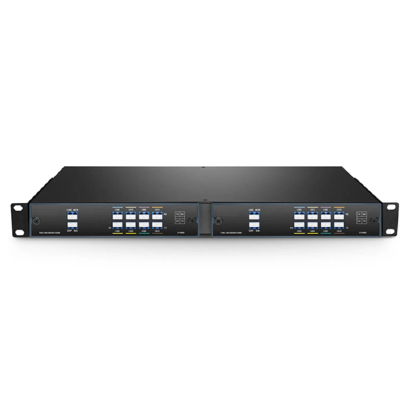 8 Channels CWDM Mux Demux, 1290-1610nm, with Monitor and Expansion Port, 4.5dB Typical IL, LC/UPC, Single Fiber, Side B, FMU Plug-in Module