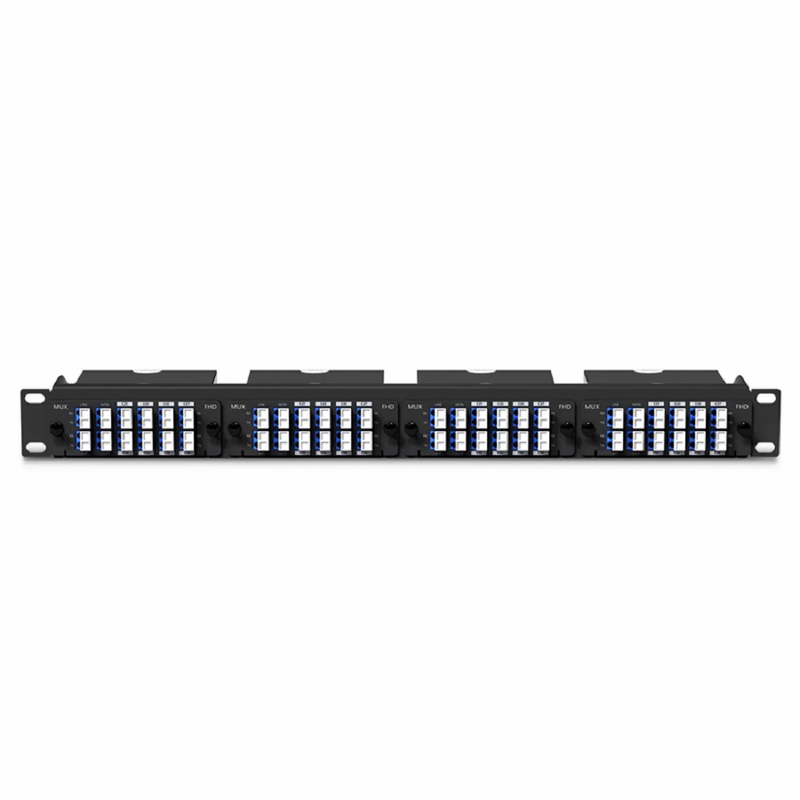 4 Channels DWDM Mux Demux, 100GHz C21-C24, with Monitor and Expansion Port, 2.75dB Typical IL, LC/UPC, Single Fiber, Side-A, High Density, FHDâ„¢ Plug-in Module