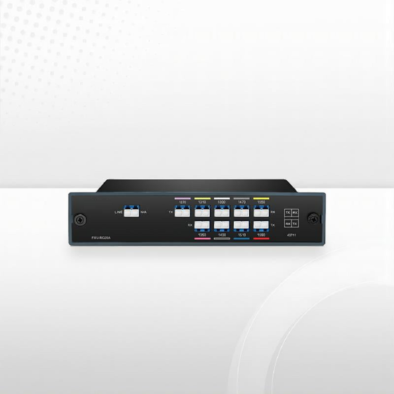 9 Channels CWDM Mux Demux, 1270-1590nm, 2.4dB Typical IL, LC/UPC, Single Fiber, Side-A, FMU Plug-in Module