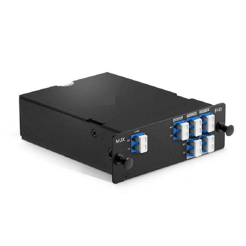 4 Channels LAN-WDM Mux Demux, 1273.55-1286.66nm, with Monitor Port, 2.8dB Typical IL, LC/UPC, Single Fiber, Side-B, High Density, FHDâ„¢ Plug-in Module