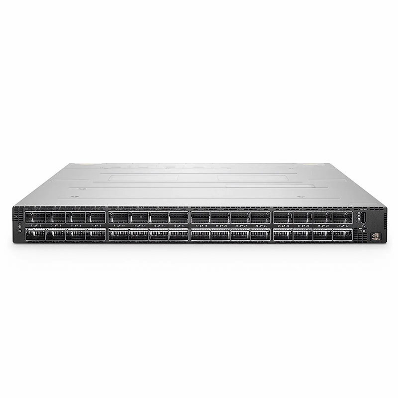 MQM9790-NS2F, NVIDIAÂ® 64-Port NDR 400G InfiniBand Data Center Switch, 32 OSFP Ports, Unmanaged, x86 Dual Core, NVIDIA Quantumâ„¢-2 Chip, P2C Airflow