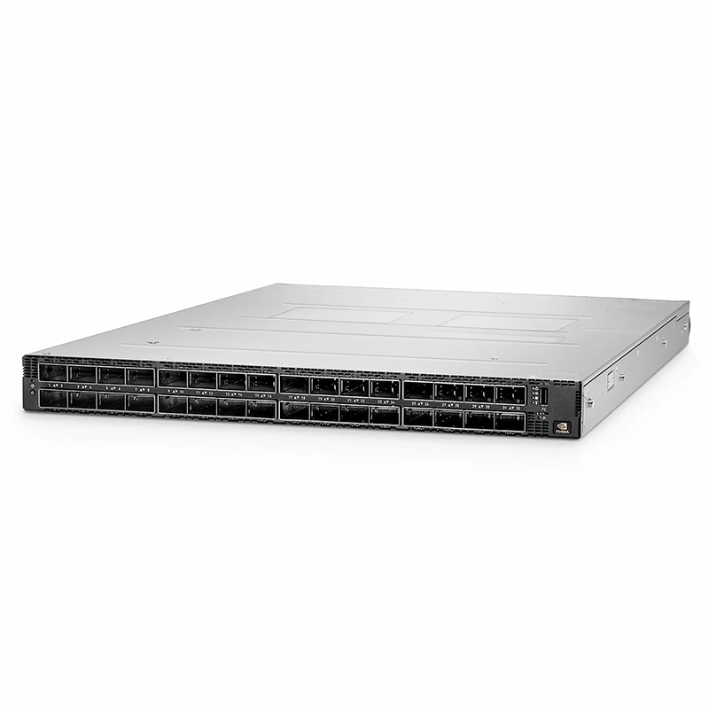 MQM9790-NS2F, NVIDIAÂ® 64-Port NDR 400G InfiniBand Data Center Switch, 32 OSFP Ports, Unmanaged, x86 Dual Core, NVIDIA Quantumâ„¢-2 Chip, P2C Airflow