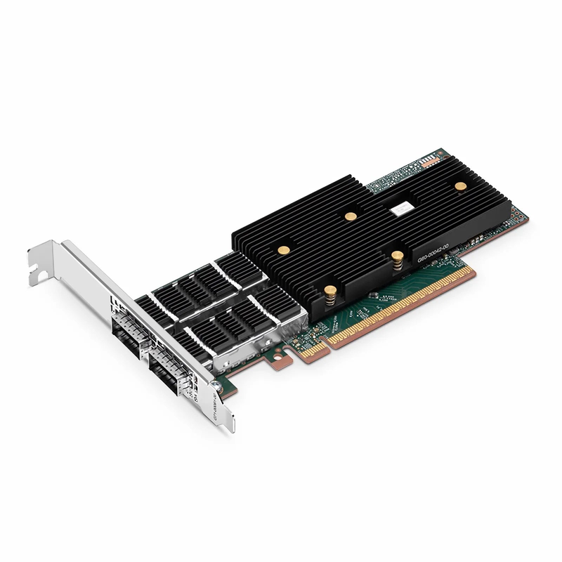 BroadcomÂ® BCM957608-P2200GQF00 Ethernet Network Interface Card, 200G Dual-Port QSFP112, PCIe 5.0 x 16, Standard & Low Profile