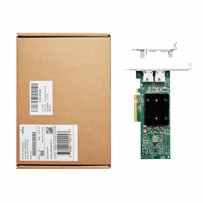 BroadcomÂ® BCM957414A4142CC Ethernet Network Interface Card, P225P 25GbE Dual-port SFP28, PCIe 3.0 x8, Standard & Low Profile