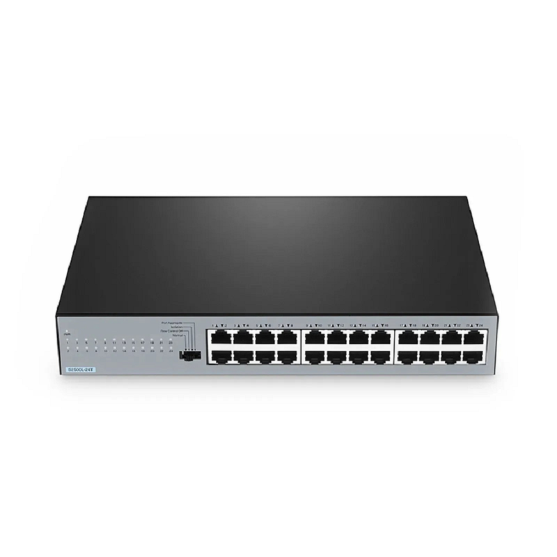 S2805S-24TF-P, 24-Port Gigabit Ethernet L2 Smart Managed PoE+ Switch, 24 x PoE+ Ports @370W, with 4 x 1Gb SFP Uplinks, Realtek Chip